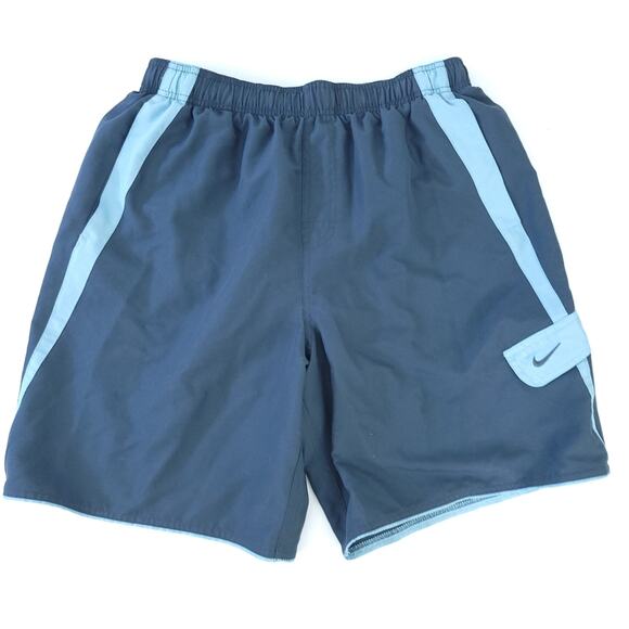 Nike Swim Trunk Shorts Blue Xlarge Bathing Suit Casual 9" Inseam, Mesh Lining - Picture 1 of 6